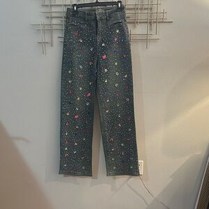 Women's Multicolor Embellished Jeans
